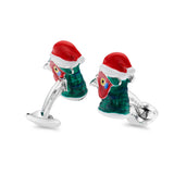 Sterling Silver Christmas Pheasant Cufflinks