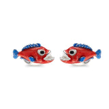 Sterling Silver Monster Fish Cufflinks