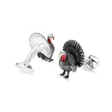 Sterling Silver Wild Turkey Cufflinks