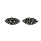 Sterling Silver Black Spinel Dress Studs