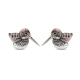 Silver Woodcock head cufflinks