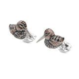 Silver Woodcock head cufflinks