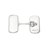 Sterling Silver Art Deco Curved Cufflinks