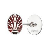 Sterling Silver Art Deco Aztec Cufflinks