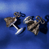 Sterling Silver Oxidised Black Stingray Cufflinks