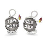 Sterling Silver Time Bomb Cufflinks