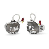 Sterling Silver Time Bomb Cufflinks