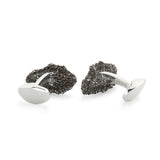 Sterling Silver Oxidised Oyster And Pearl Cufflinks