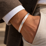 Small Copper Bangle with Pyramid Pattern