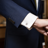 18ct White Gold Pavé Set Diamond Cufflinks