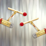 18ct Yellow Gold Cigar and Matchstick Cufflinks