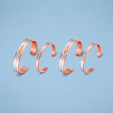 Small Copper Bangle with Wave Pattern