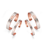 Small Copper Bangle with Wave Pattern