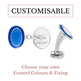 Customisable Sterling Silver Oxford Cufflinks