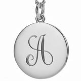 Sterling Silver 20mm Disc Pendant with Chain