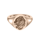 Limited Edition 18ct Red Gold Dragon Signet Ring