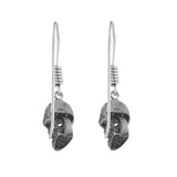 18ct White Gold Pavé Set Black Diamond Skull Earrings With Diamond Eyes