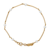 18ct Yellow Gold Cultured Pearl Bracelet