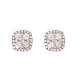 18ct Rose Gold Diamond Stud Earrings