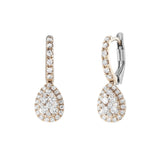 18ct Rose Gold Diamond Drop Earrings