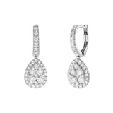 18ct White Gold Diamond Drop Earrings