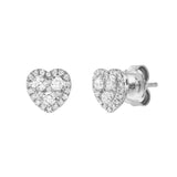 18ct White Gold Diamond Stud Earrings