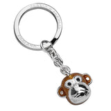 Sterling Silver Monkey Head Keyring