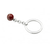 Sterling Silver Cricket Ball Keyring