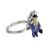 Sterling Silver Businessman Keyring