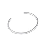 Sterling Silver Plain Torque Bangle