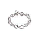 Sterling Silver Skull Chain Bracelet