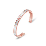 Small Copper Bangle with Pyramid Pattern