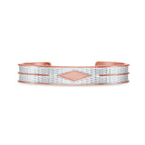 Large Copper Bangle with Pyramid Pattern