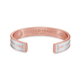 Large Copper Bangle with Pyramid Pattern
