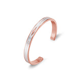 Small Copper Bangle with Wave Pattern