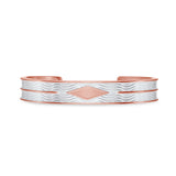 Large Copper Bangle with Wave Pattern