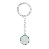 Sterling Silver & Green Enamel St. Christopher Keyring