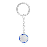 Sterling Silver & Blue Enamel St. Christopher Keyring