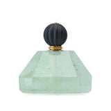 Facetted Green Beryl Perfume Bottle With 18ct Yellow Gold, Diamond And Carved Onyx Topper