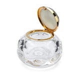 Crystal And 18ct Yellow Gold Box With Hand-Painted Rock Crystal Fox Lid