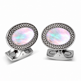 Oval Cufflinks with Mother-of-Pearl Centre