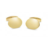 18ct Gold Plain Oval Cufflinks