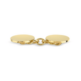 Plain Oval Cufflinks - 18ct Yellow Gold