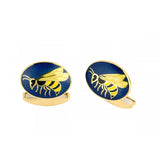 18ct Yellow Gold Vitreous Enamel Wasp Cufflinks