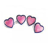 Sterling Silver Heart Cufflinks