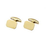 18ct Gold Oblong Cut Corner Cufflinks