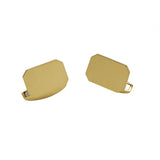 18ct Gold Oblong Cut Corner Cufflinks