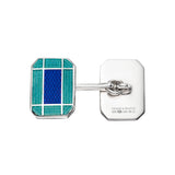 Sterling Silver Art Deco Mosaic Cufflinks