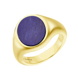 Yellow Gold Stone Set Lapis Lazuli Signet Ring