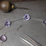 18ct White Gold Pale Amethyst 20" Necklace